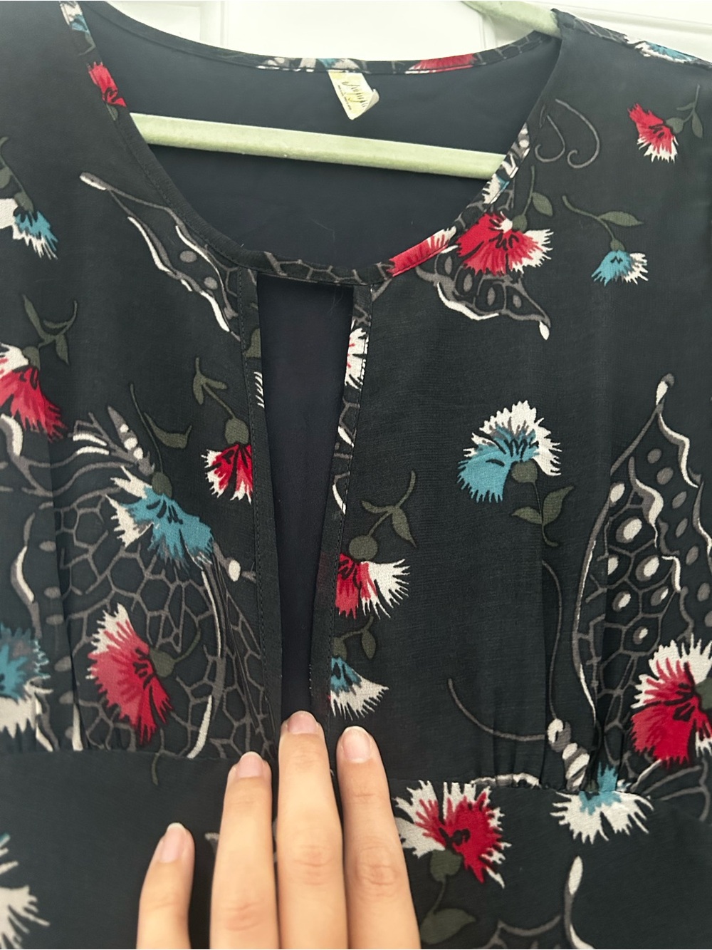 Floral Free People Midi Dress with Keyhole Neck - Picture 6 of 12